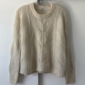 Madewell White Crewneck Sweater - Small